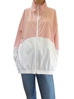 Under Armour UA Storm Oversized Windbreaker Water Repellent Jacket Pink White M